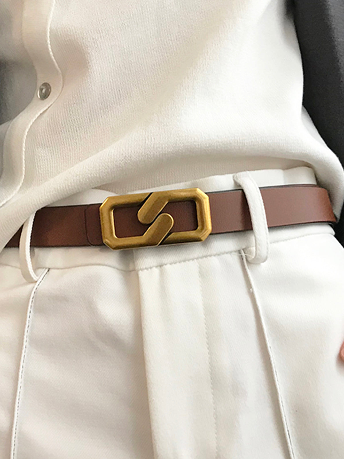 Elektra | Womenâs Metal Geometric Belt