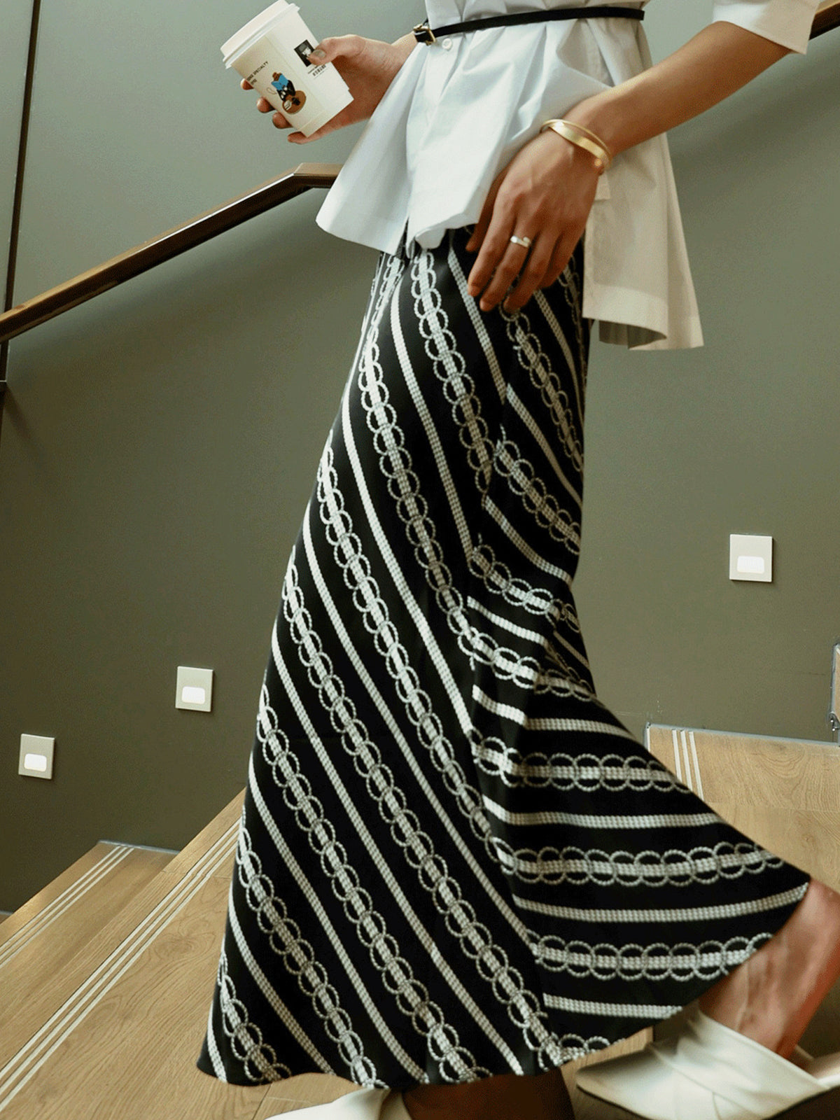 Camelia | Womenâs Striped Maxi Skirt