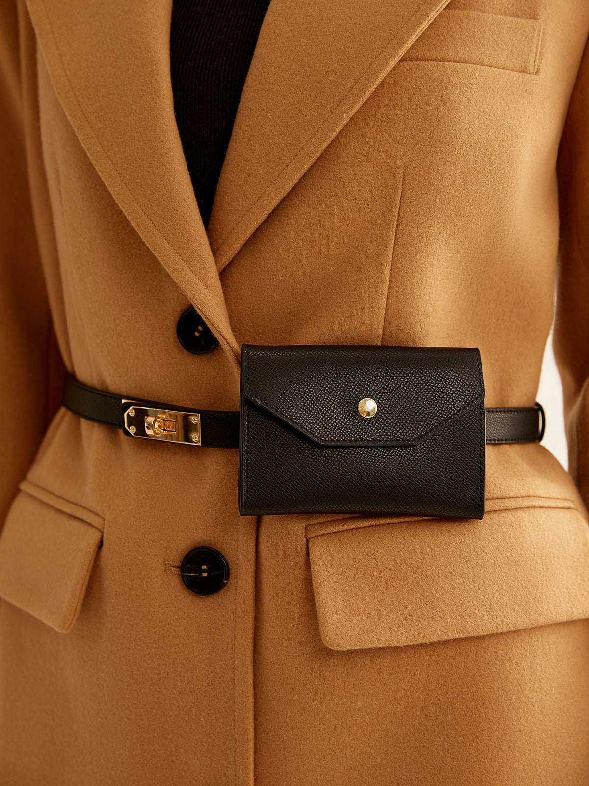 Silvia | Womenâs Waist Metal Mini Belt Bag