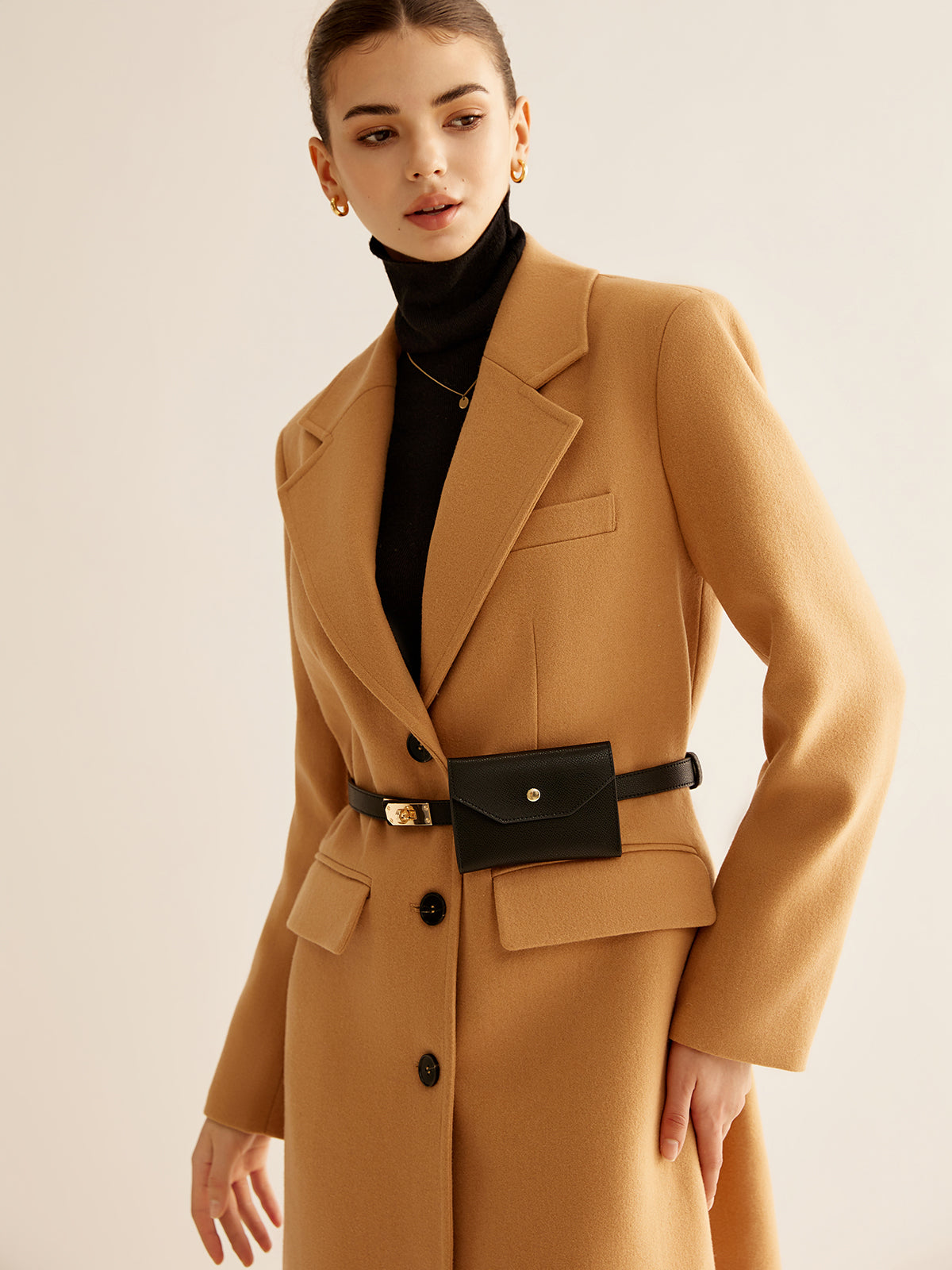 Silvia | Womenâs Waist Metal Mini Belt Bag