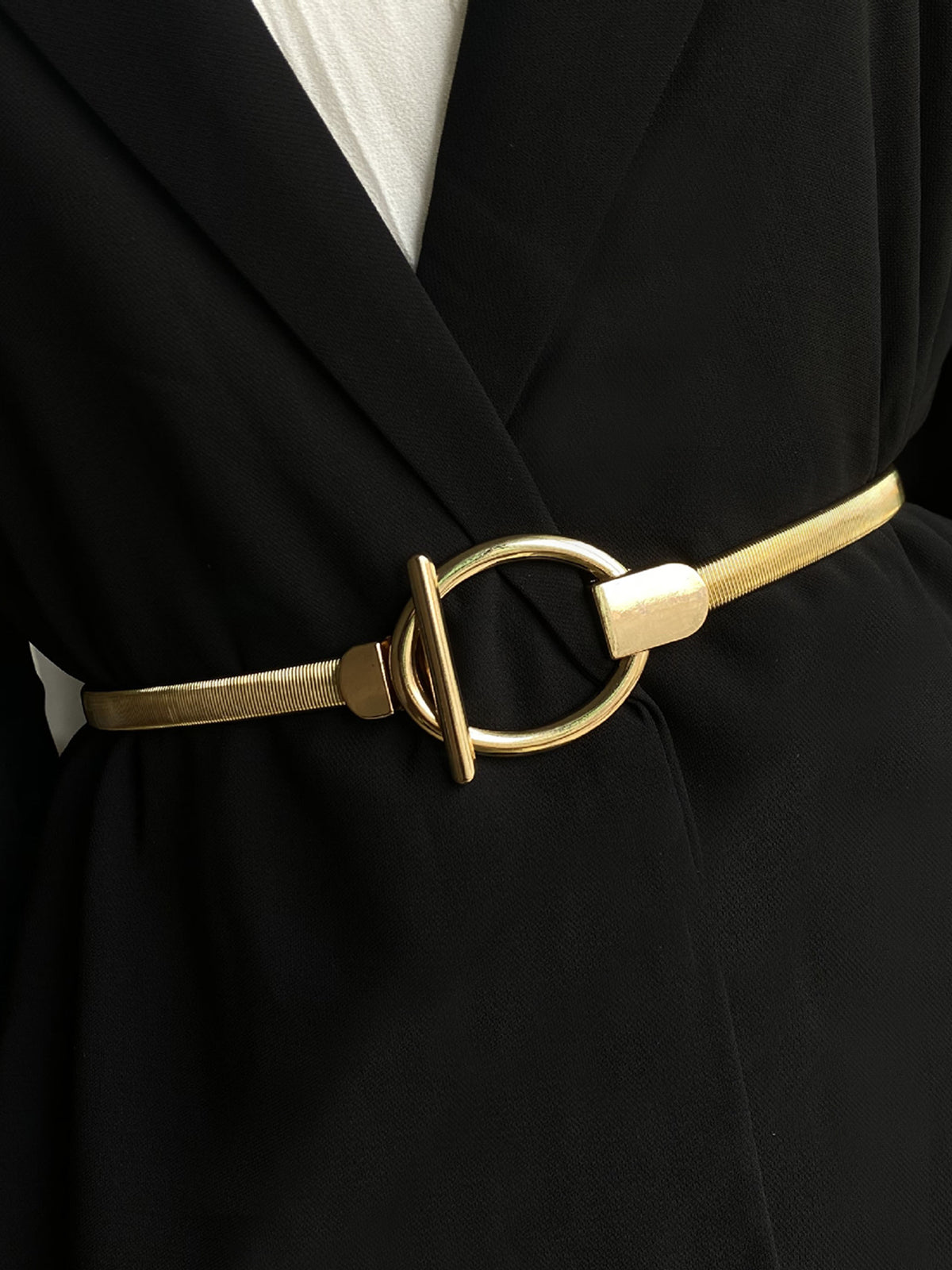 Elisabeth | Womenâs Metal Circle Buckle Belt