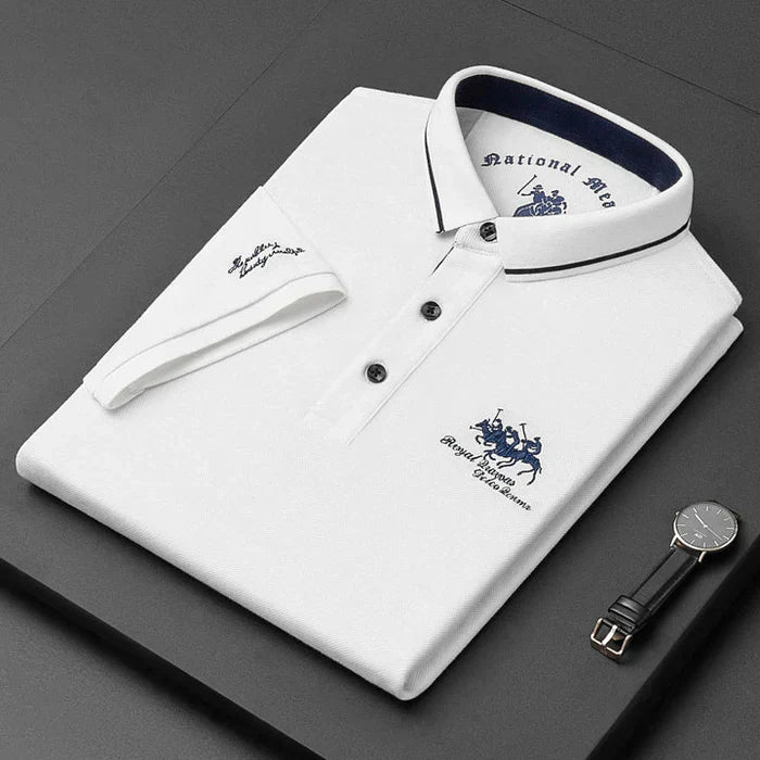 Hamish | Men’s Embroidered Short Sleeve Polo