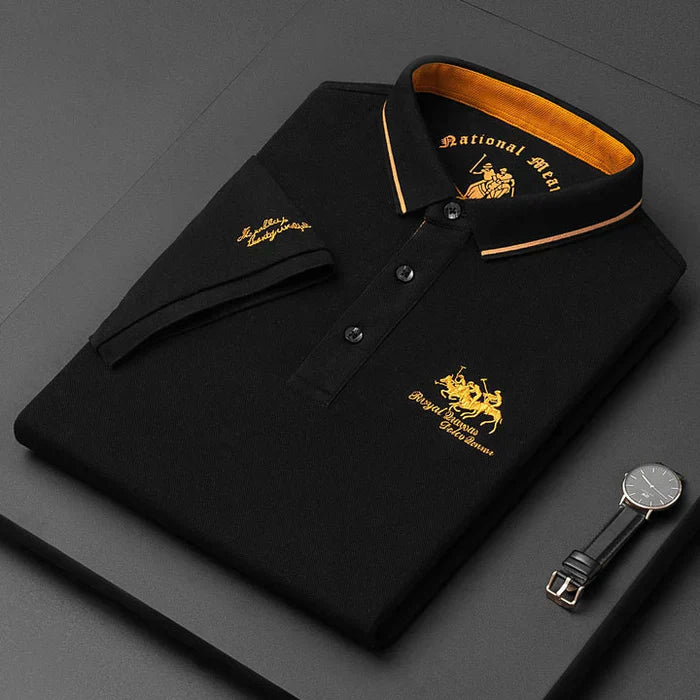 Hamish | Men’s Embroidered Short Sleeve Polo