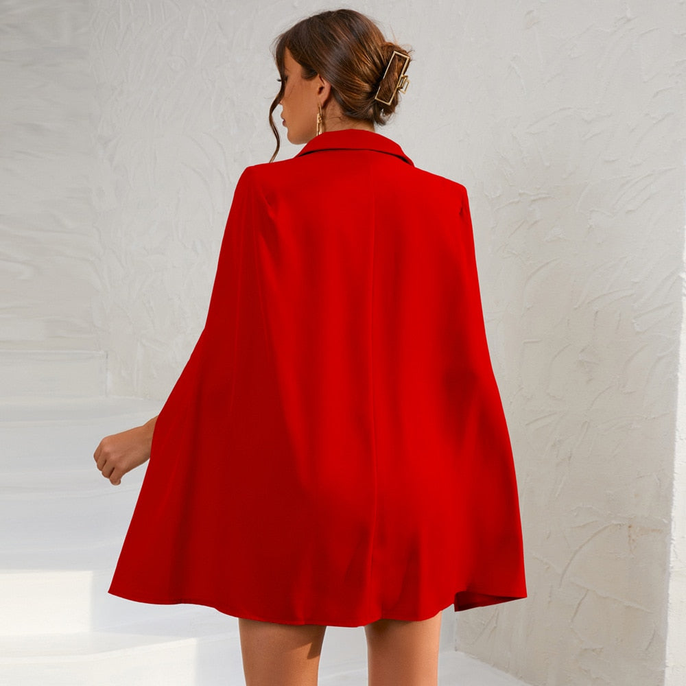 Holly | Women’s Cape Sleeve Blazer Mini Dress