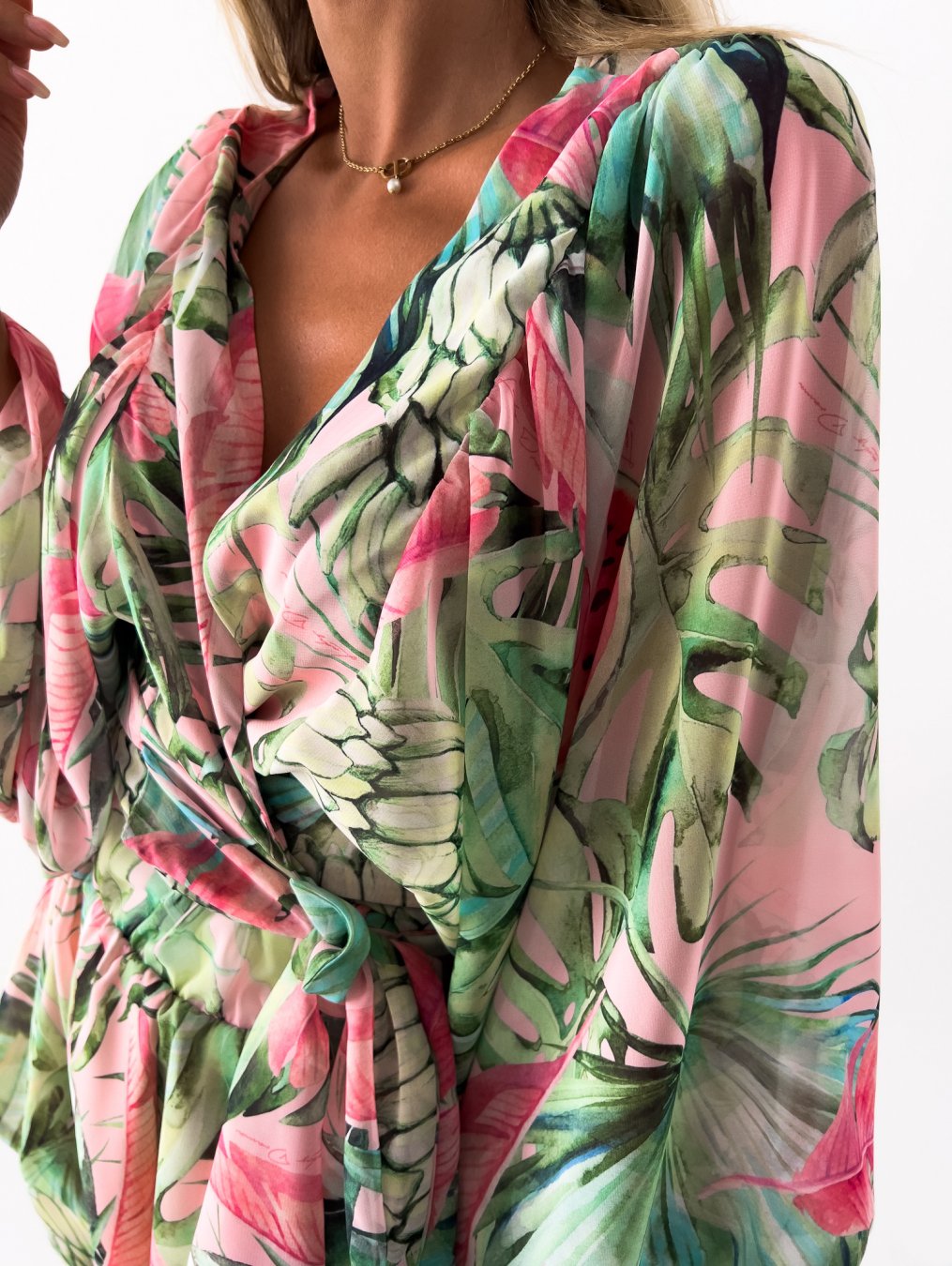 Eirene | Women’s Printed Long Sleeve Shorts Two-Piece Set