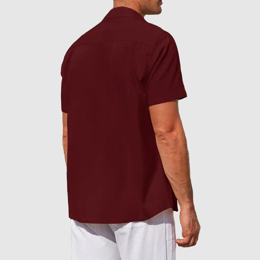 Sigmund | Men's Short Sleeve Linen Shirt