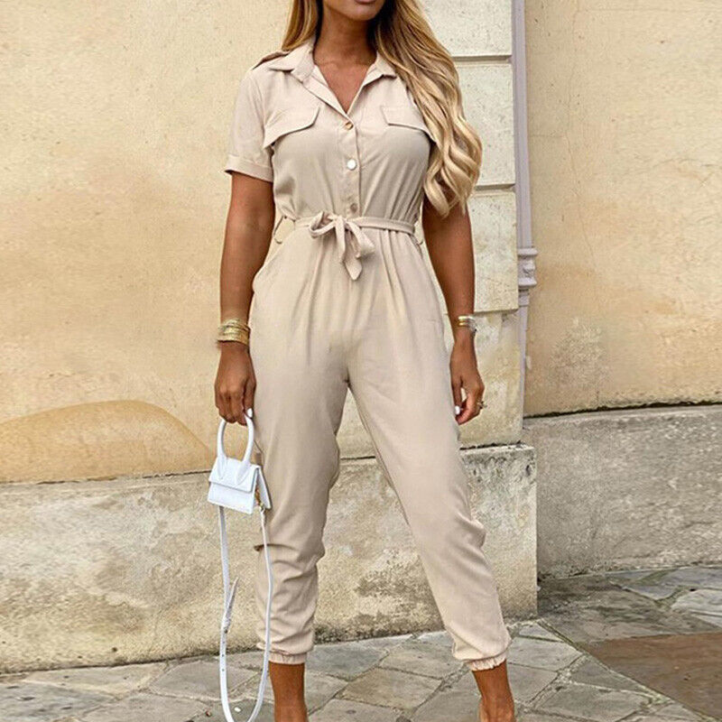 Shanaia | Women’s Tie-Waist Ankle-Length Jumpsuits