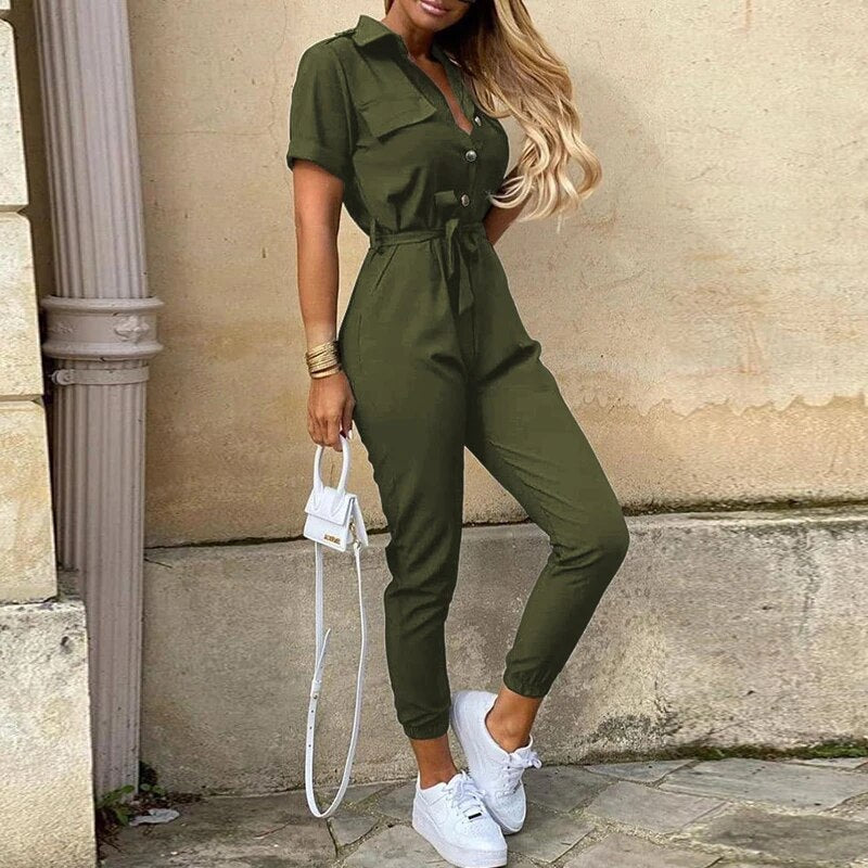 Shanaia | Women’s Tie-Waist Ankle-Length Jumpsuits