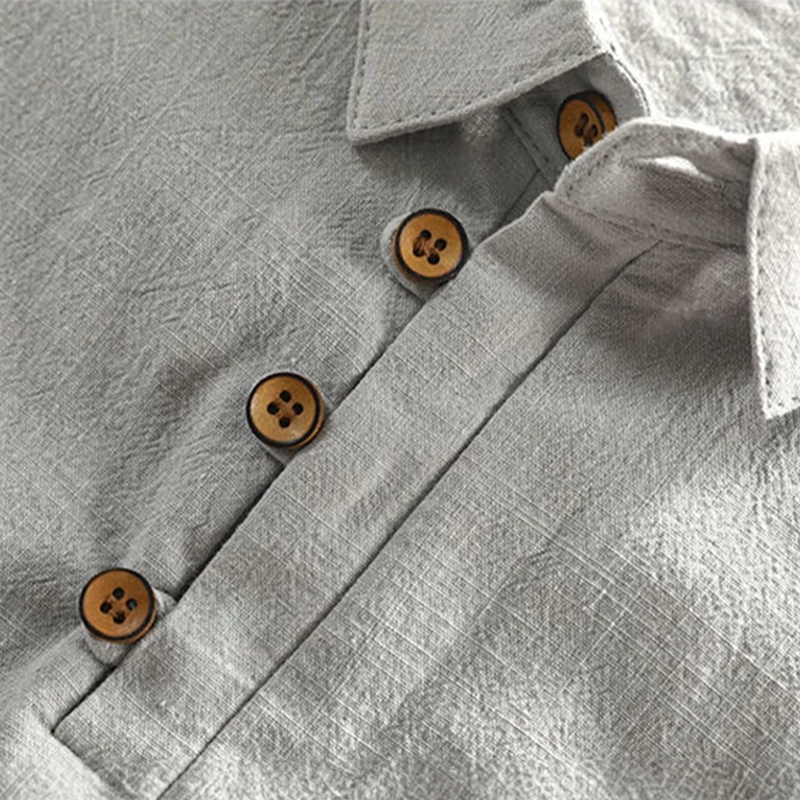 Malcolm | Men’s Linen Short Sleeve Polo Shirt