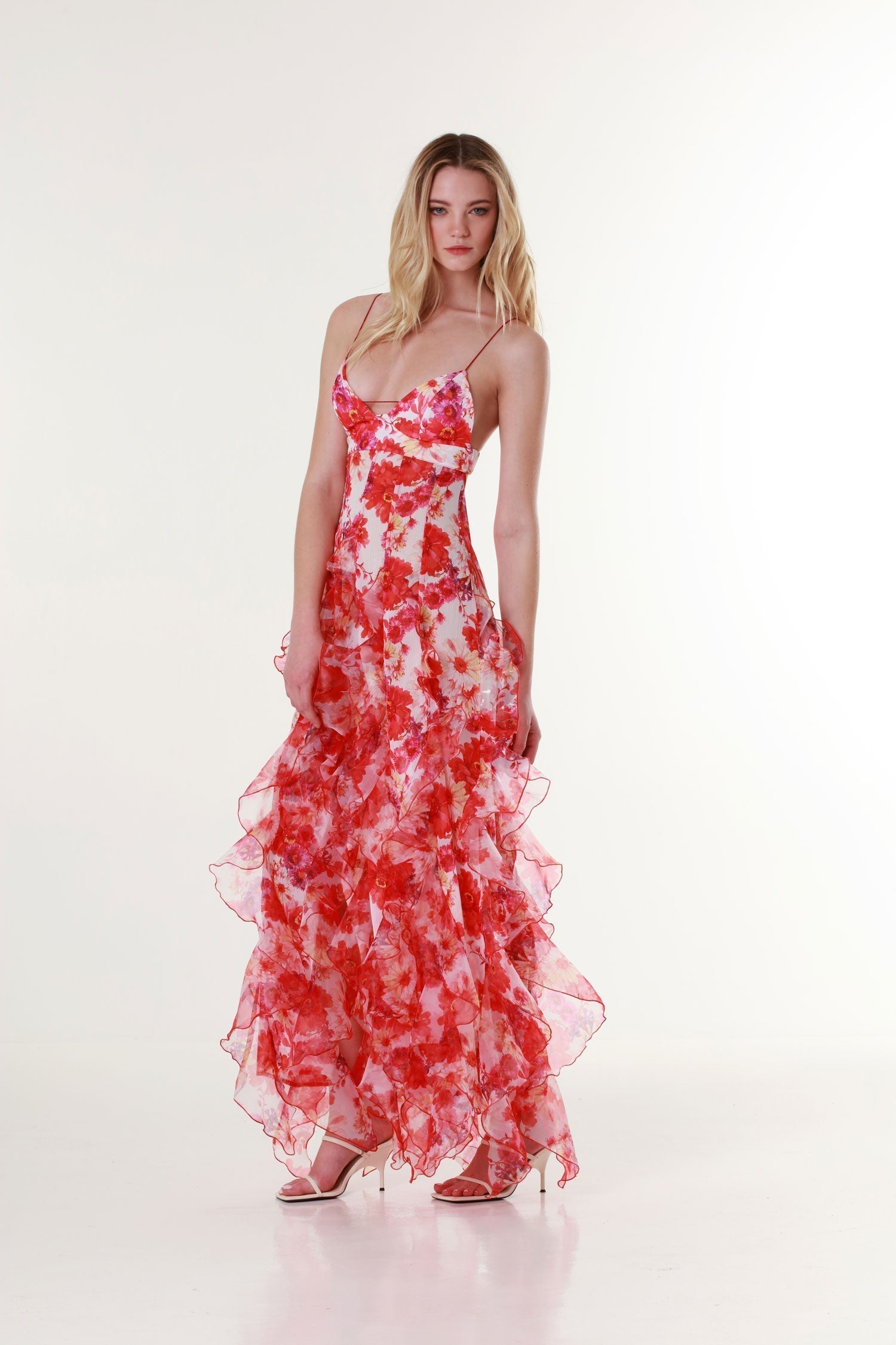 Quinta | Women’s Ruffle Floral Maxi Dress