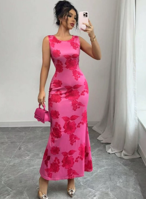 Kaja | Womenâs Floral Sleeveless Maxi Dress
