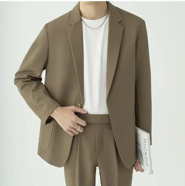 Roman | Men’s Worsted Wool Casual Two-Piece Suit