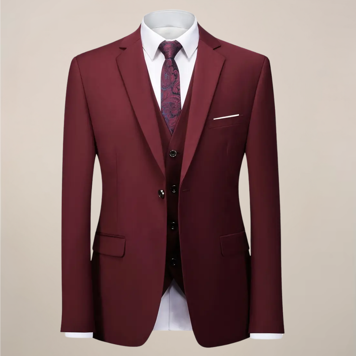 Gabriel | Men’s Single-breasted Three-Piece Suit