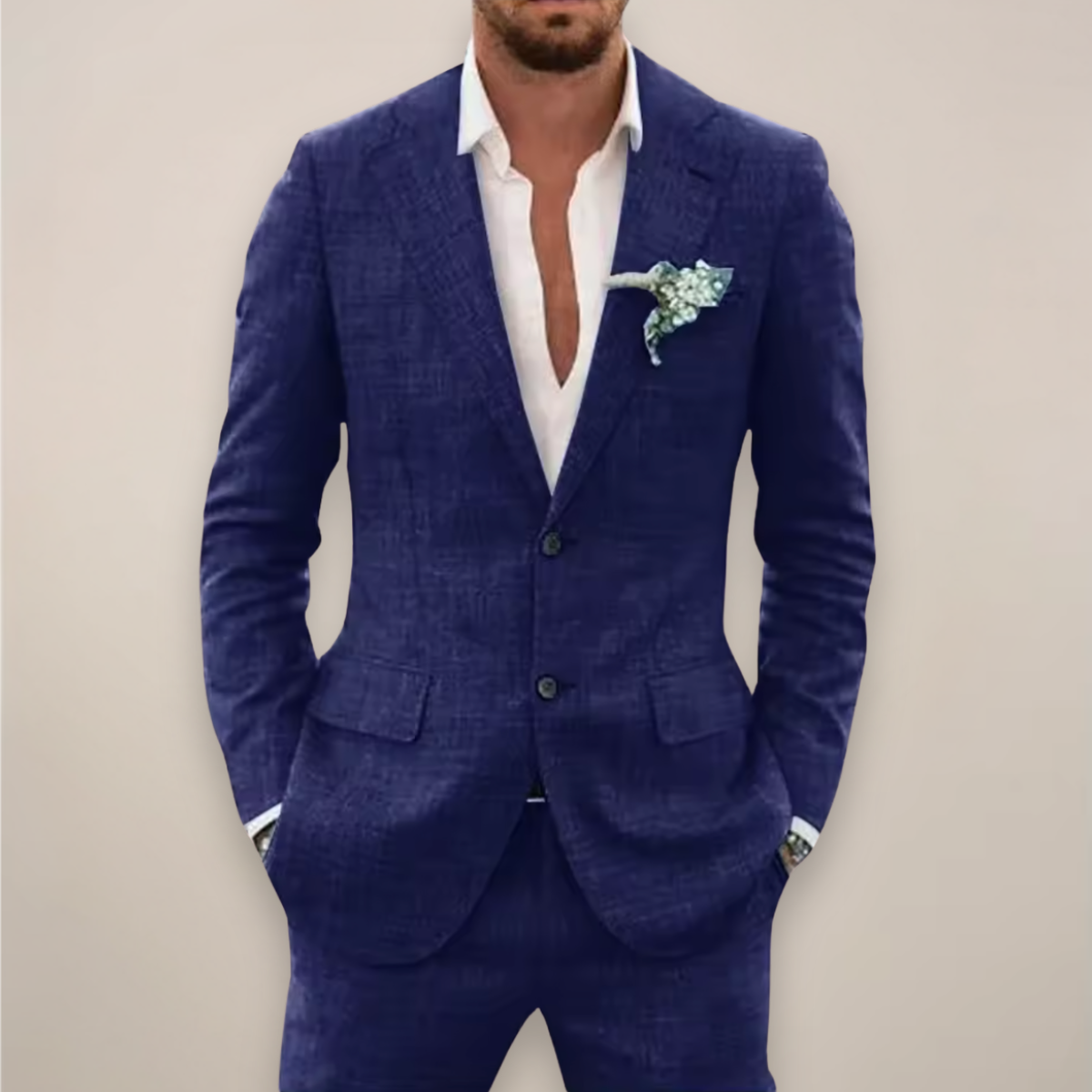Piolo | Men’s Italian Cut Linen Two-Piece Suit
