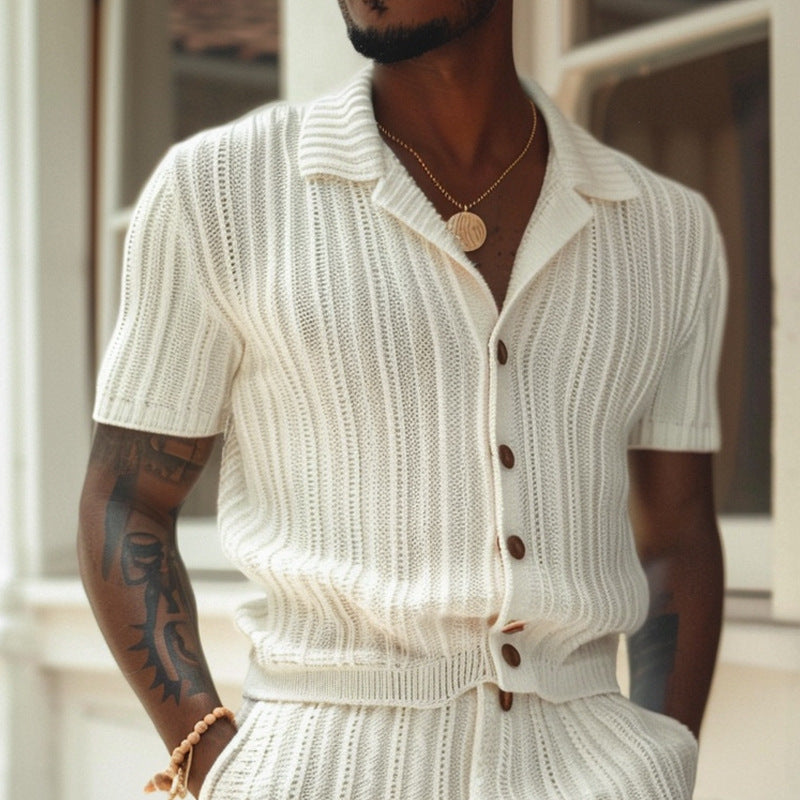 Nico | Men’s Knit Shirt and Shorts Casual Set