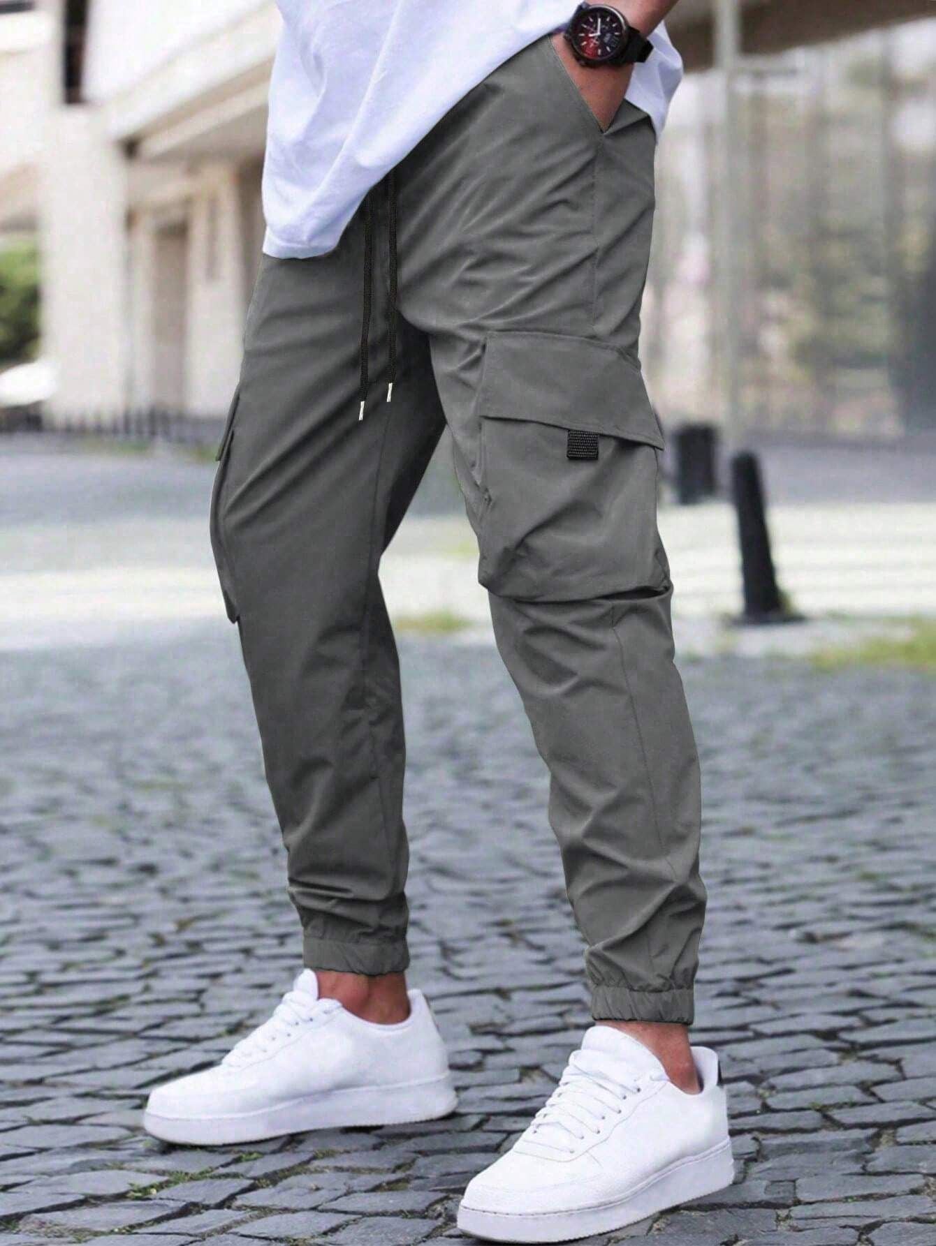 James | Men’s Cuffed Hems Muliti-pocket Cargo Pants