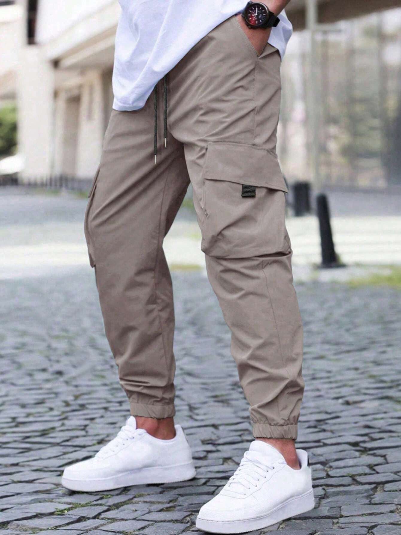James | Men’s Cuffed Hems Muliti-pocket Cargo Pants