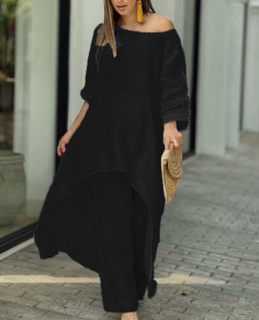 Cecyliana | Women’s Long Sleeve Wide Leg Two-Piece Set