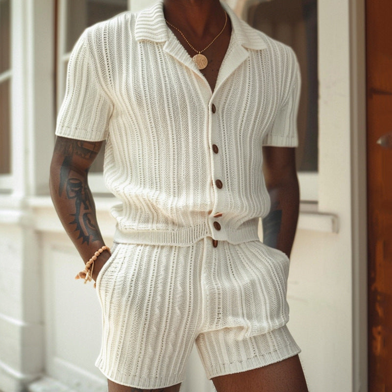 Nico | Men’s Knit Shirt and Shorts Casual Set