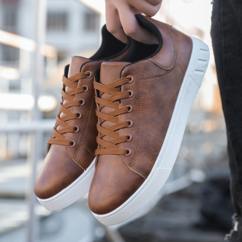 Stellan | Men’s Leather-Look Lace-Up Sneakers