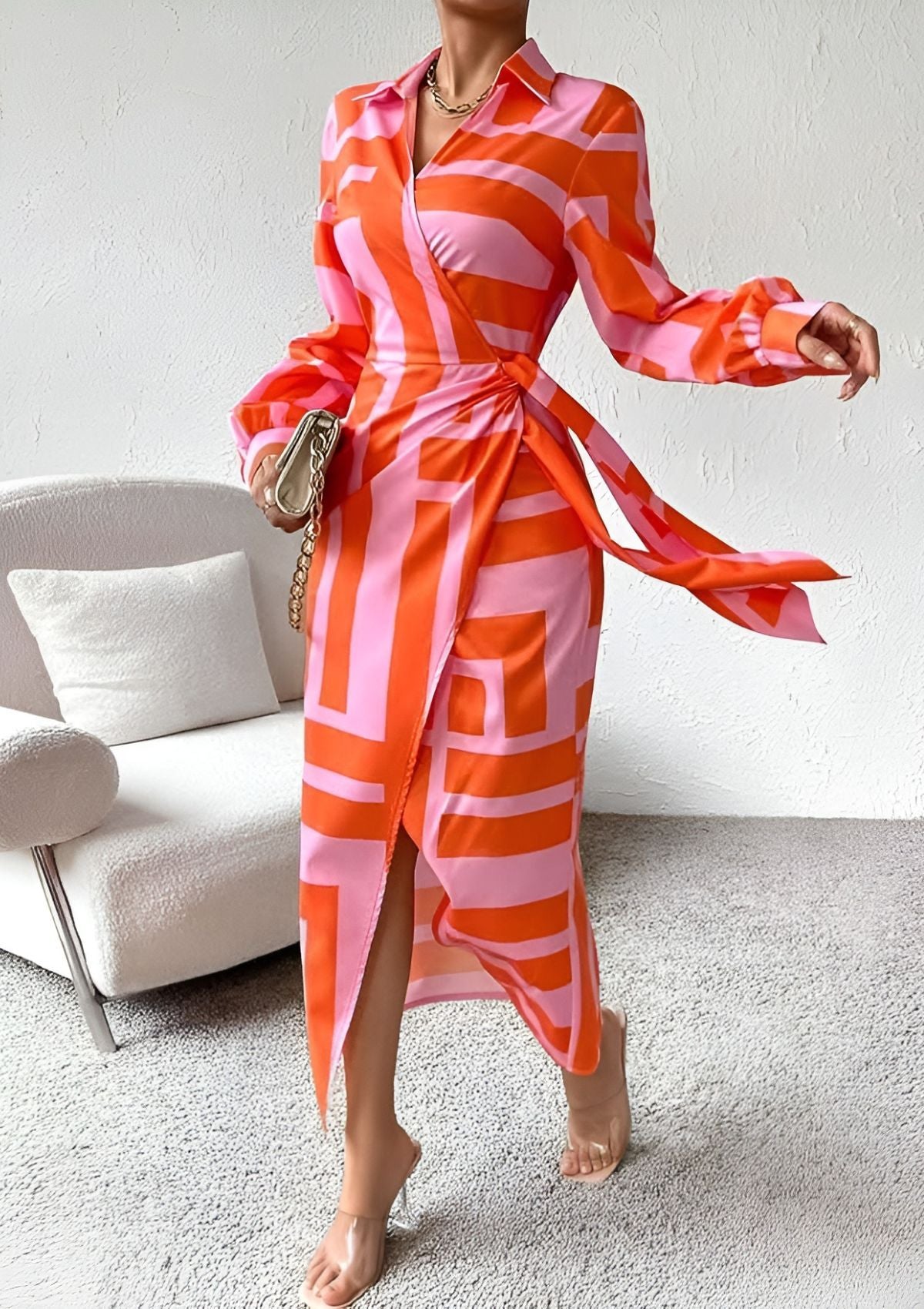 Sassa | Womenâs Wrap Midi Dress