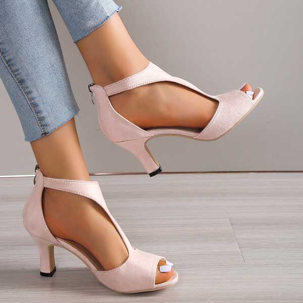 Ludovica | Women’s Heeled Peep Toe Orthopedic Sandals
