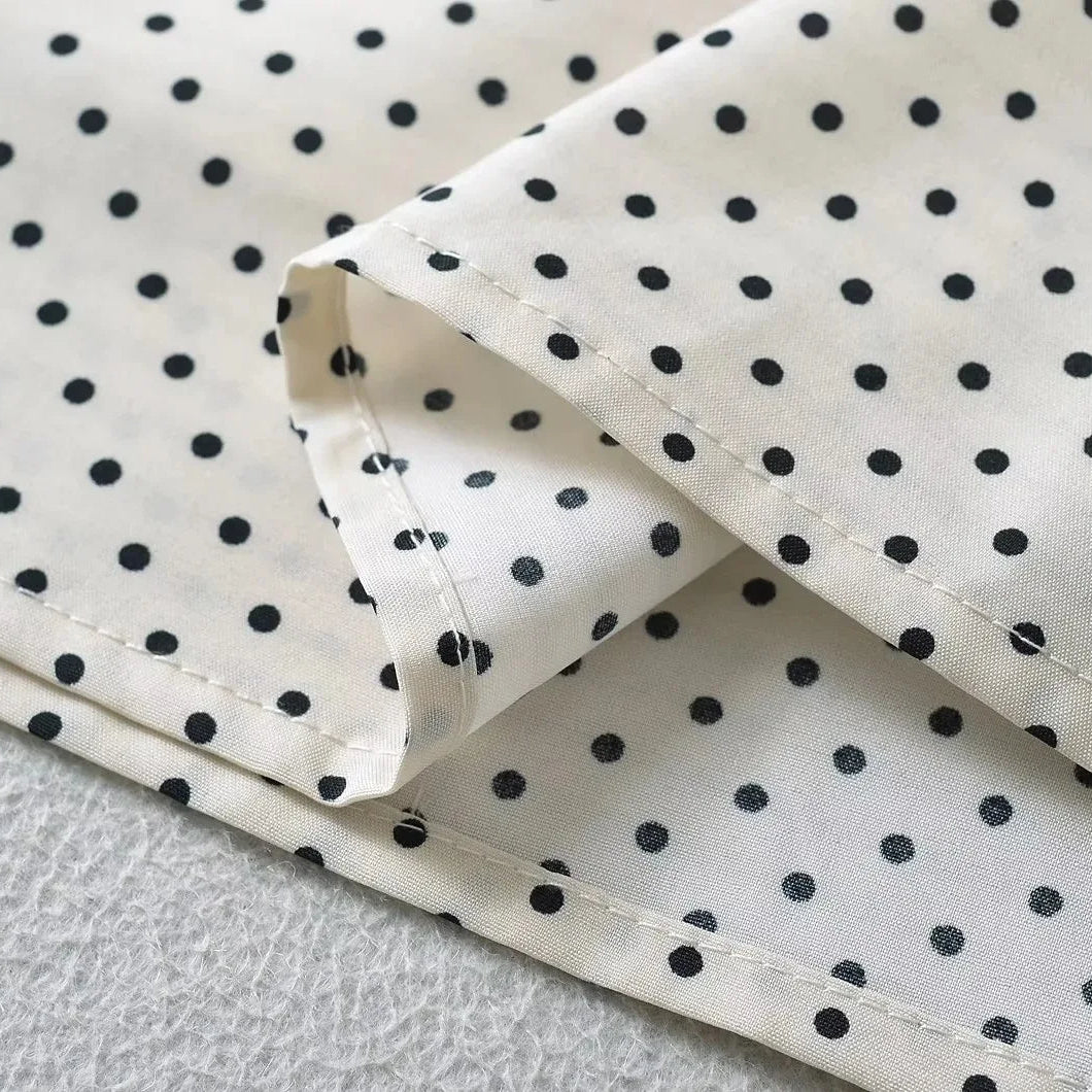 Sarah | Women’s Polka Dot Puff Mini Dress