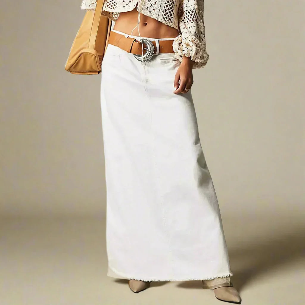 Alzbeta | Womenâs Denim Maxi Skirt