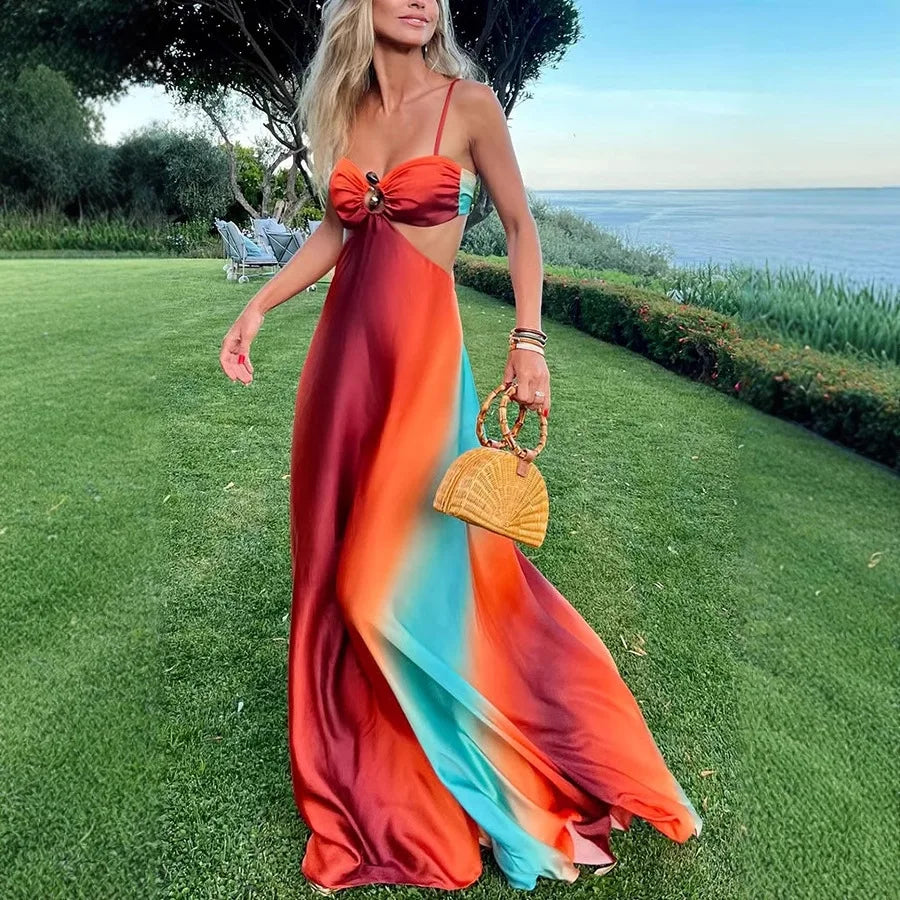 Karolin | Womenâs Ombre Cut-Out Maxi Dress