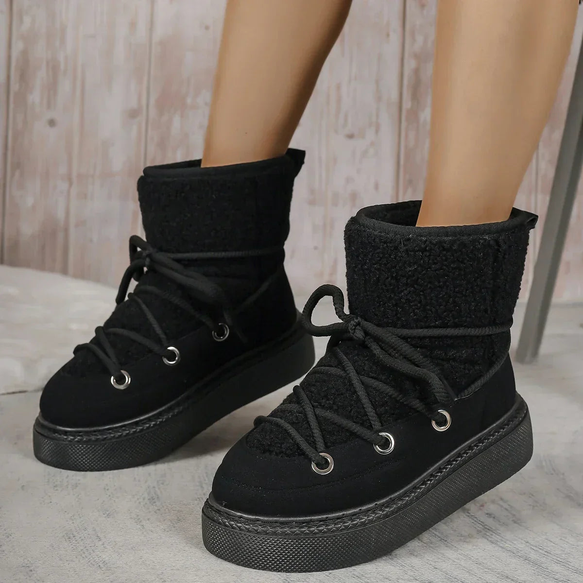 Malina | Womenâs Ankle Lace Up Winter Boots