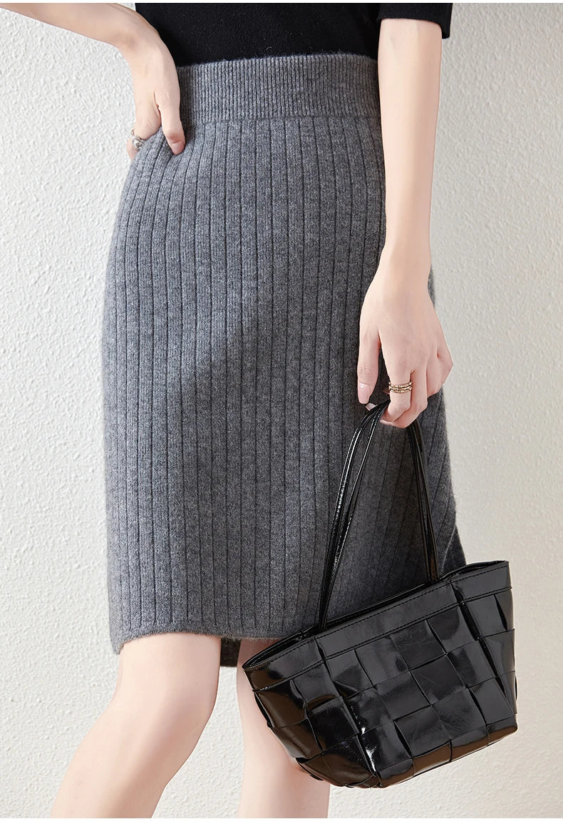 Borislava | Womenâs Knit Midi Skirt