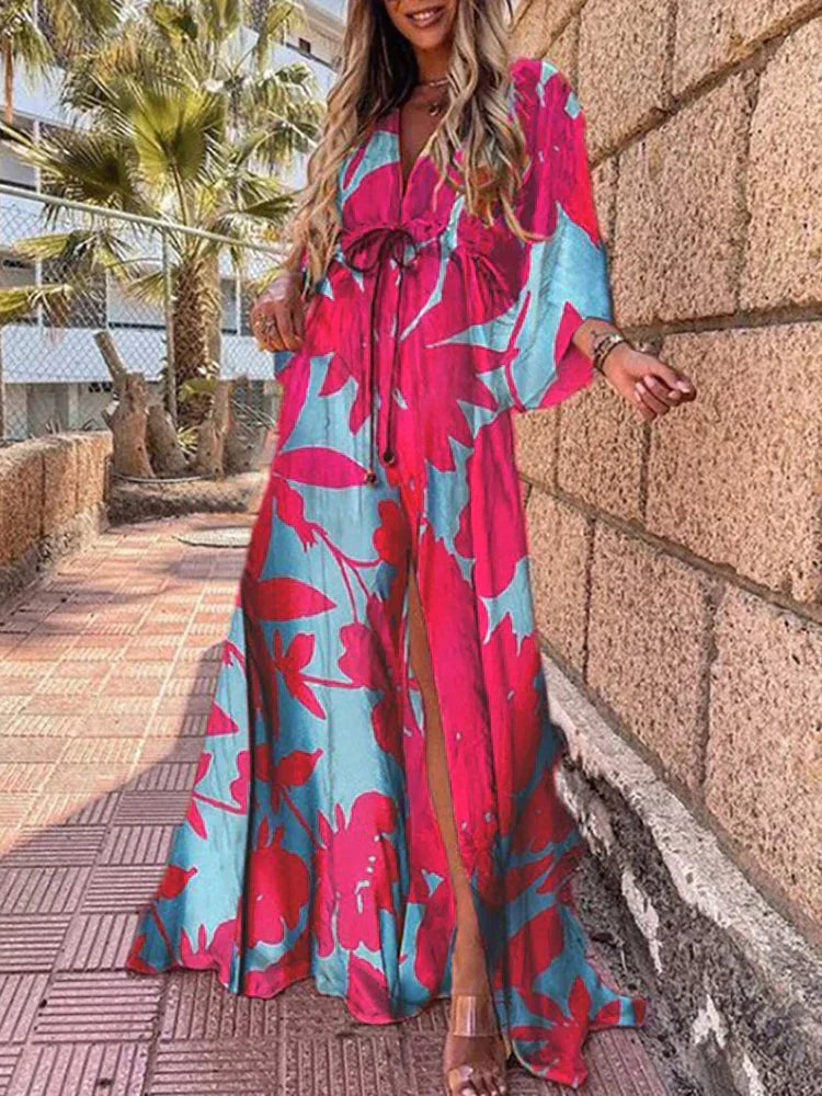 Amelie | Women’s Long Loose Sleeve Maxi Dress
