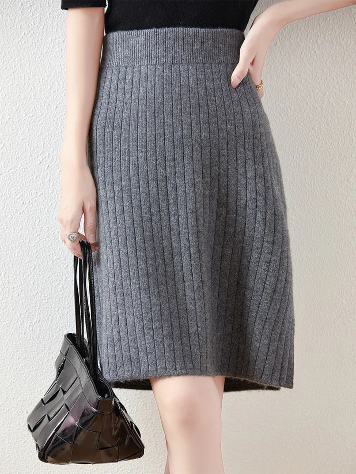 Borislava | Womenâs Knit Midi Skirt