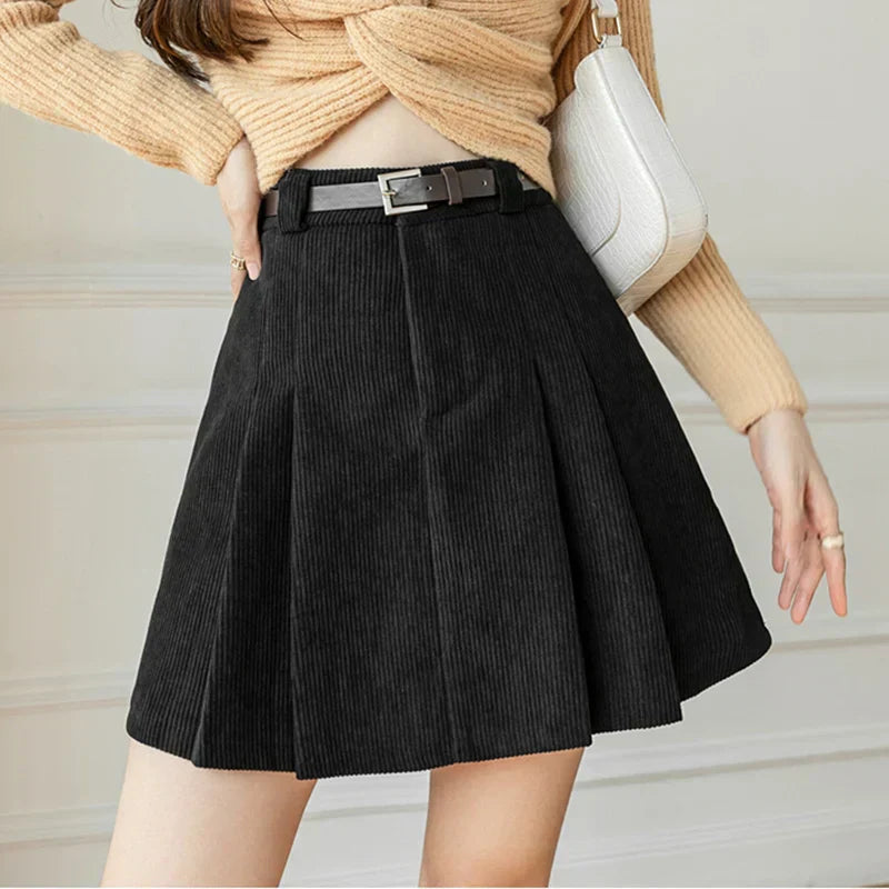 Desislava | Women’s Pleated Corduroy Skirt