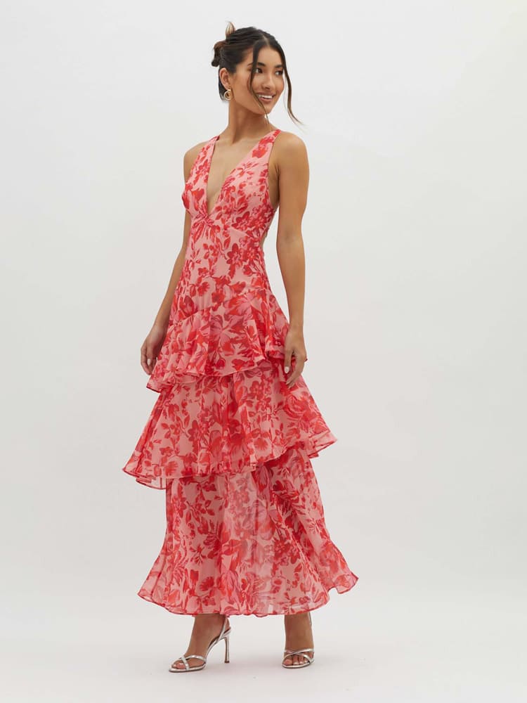 Esme | Womenâs Floral Strappy Back Maxi Dress