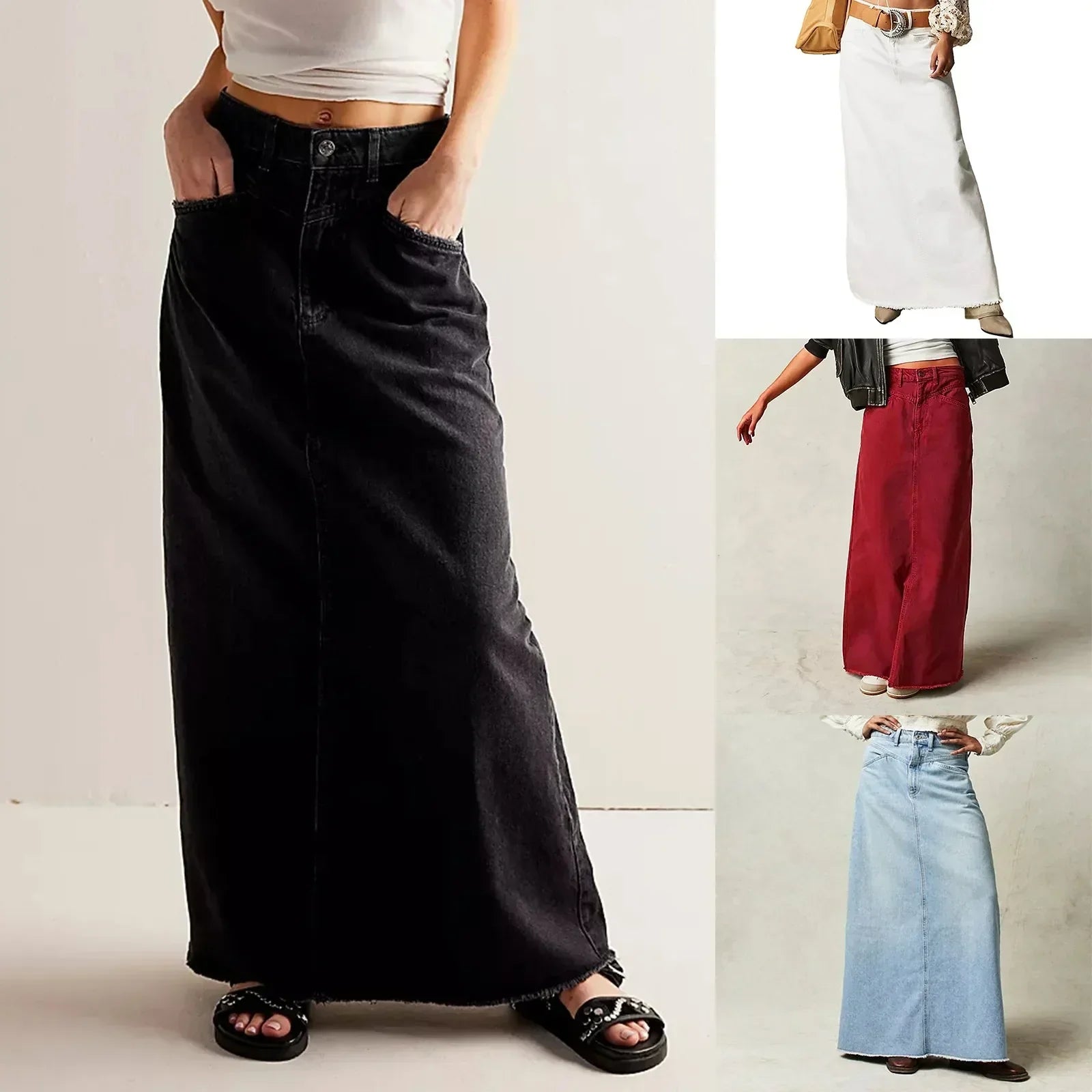 Alzbeta | Women’s Denim Maxi Skirt