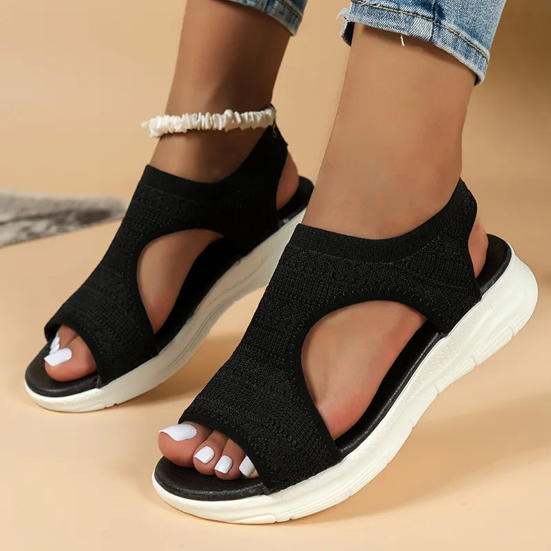 Valentina | Womenâs Open-toe Flat Sport Orthopedic Sandals