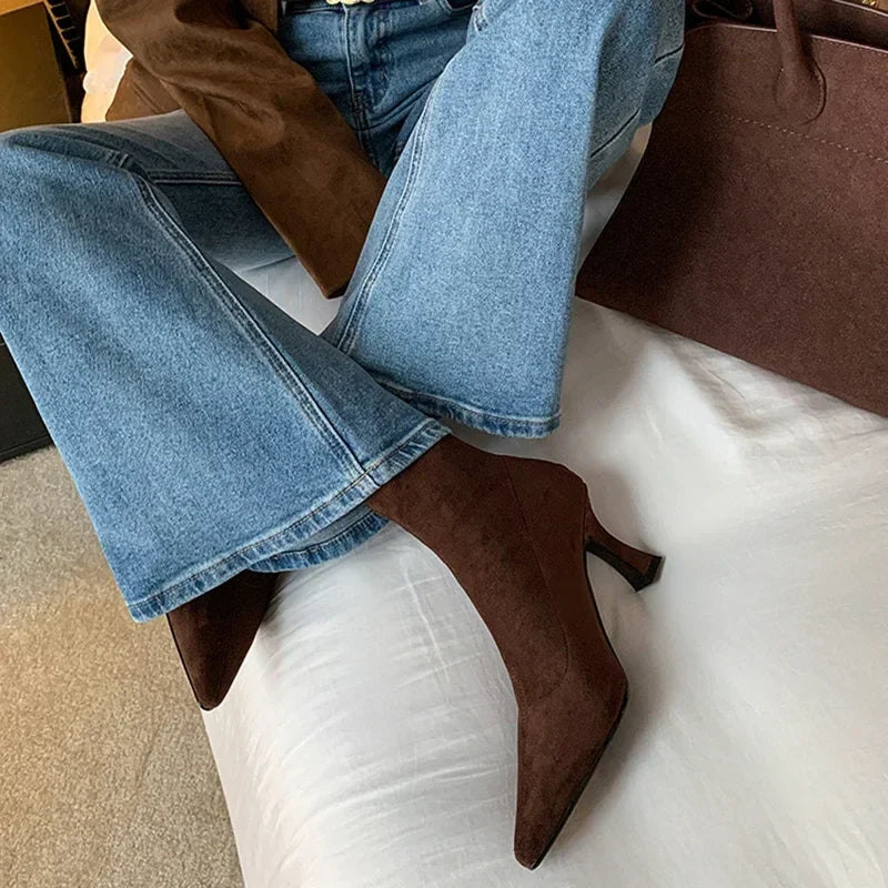 Bianca | Womenâs Ankle Heeled Boots