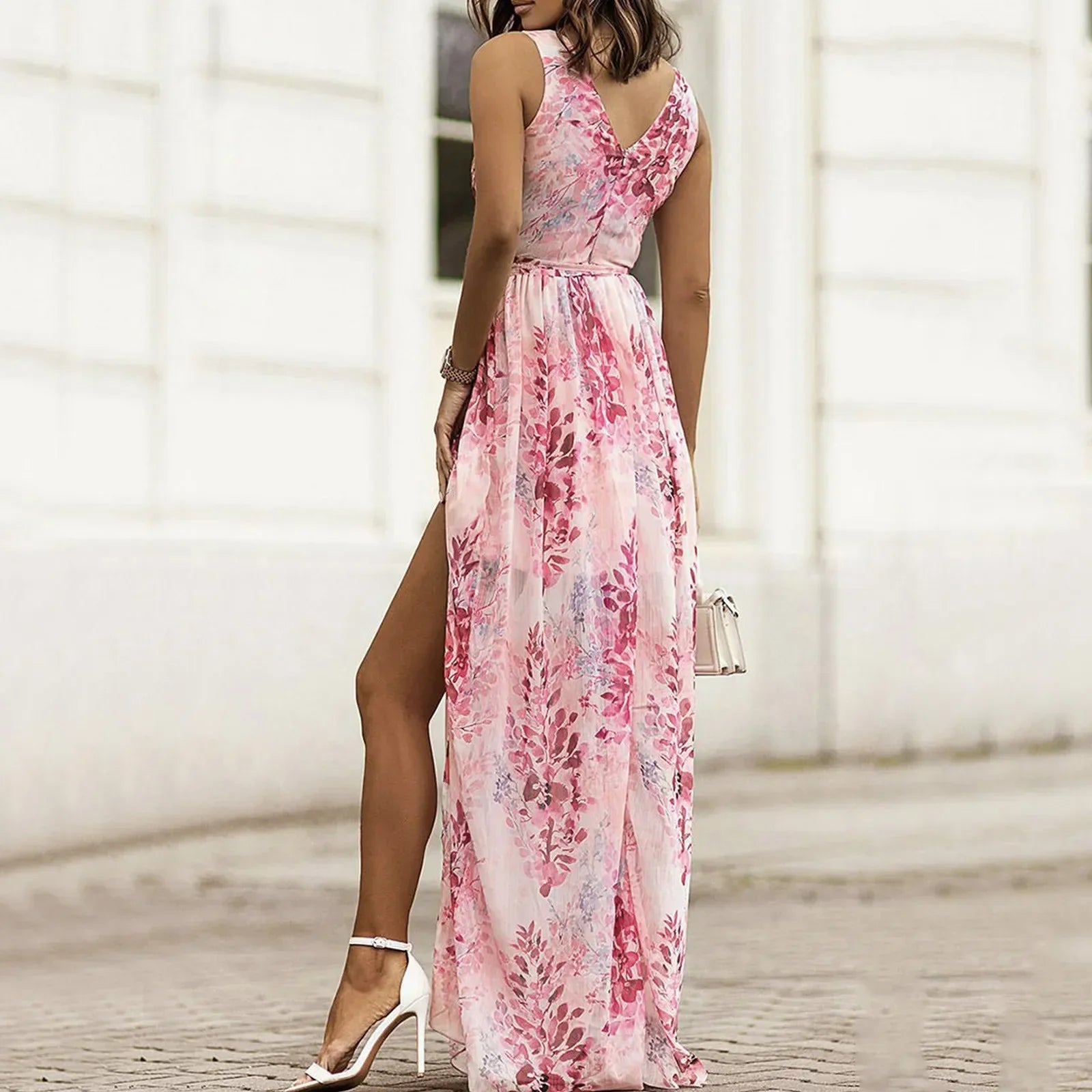 Nanette | Women’s Sleeveless V-Neck Wrap Maxi Dress