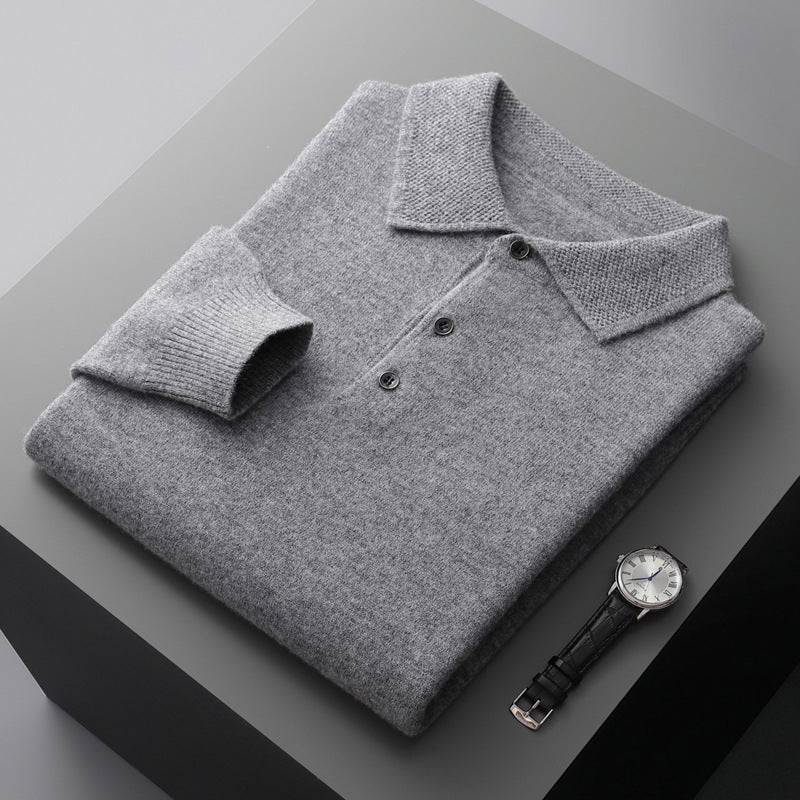 Gavin | Men's Soft Long Sleeve Polo Shirt