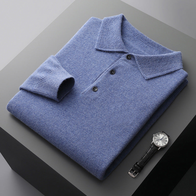 Gavin | Men's Soft Long Sleeve Polo Shirt