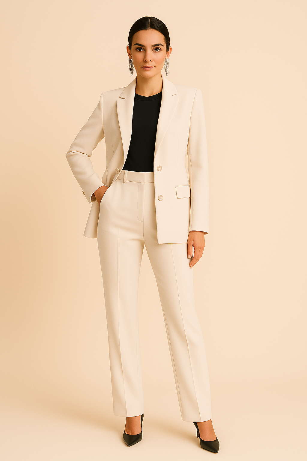 Esperanza | Womenâs Lightweight Crepe Co-ord Two-Piece Suit