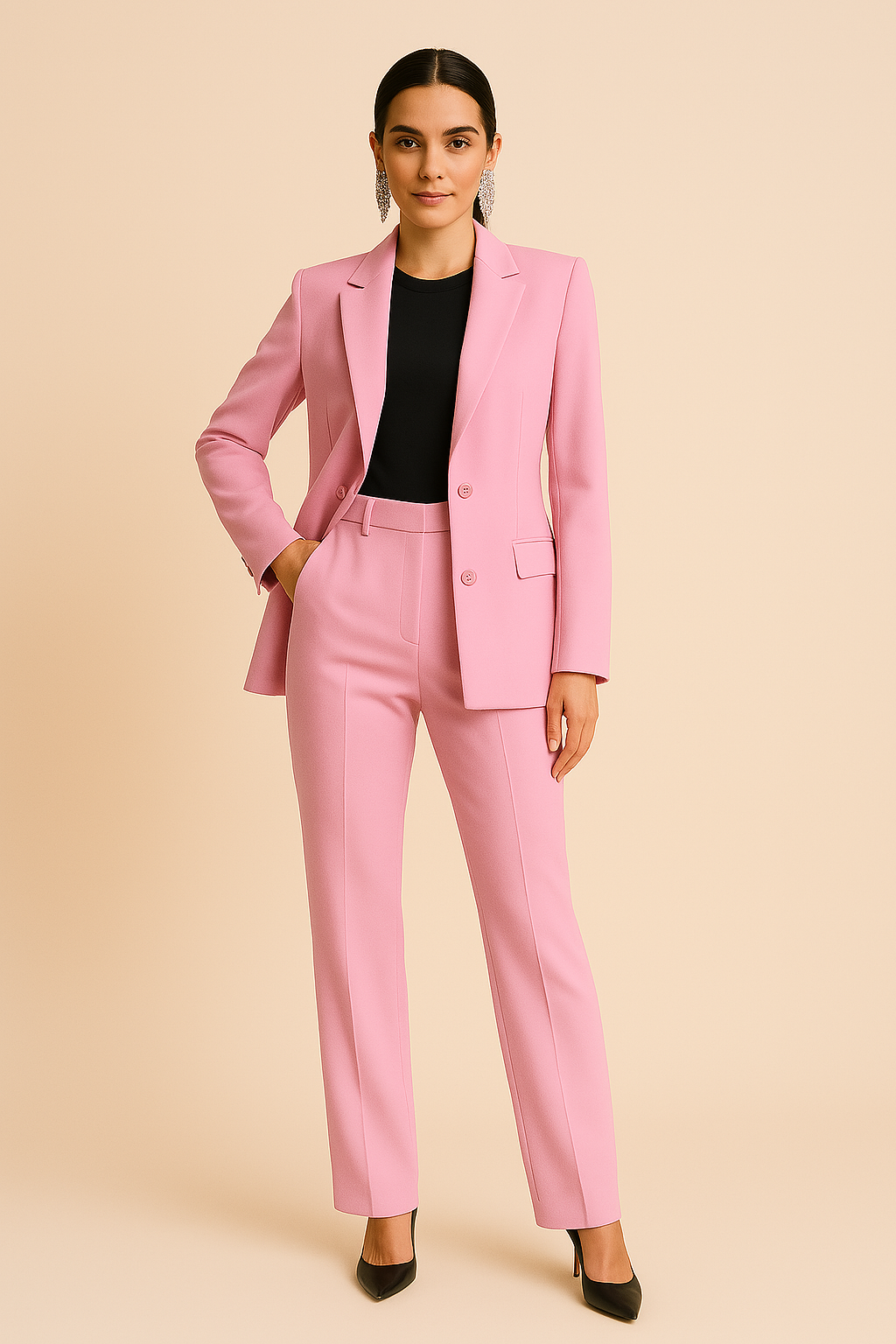 Esperanza | Womenâs Lightweight Crepe Co-ord Two-Piece Suit