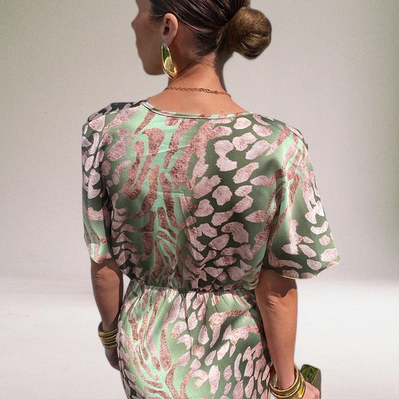 Eluned | Women’s Twisted V-Neck Maxi Dress
