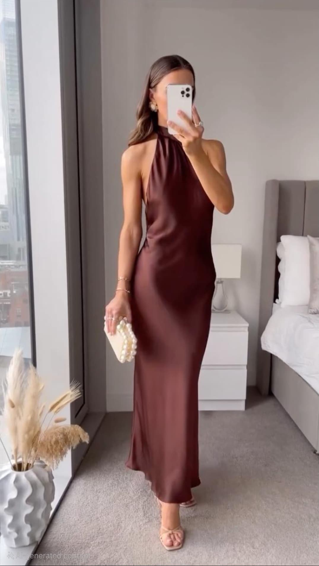 Juniper | Womenâs Halter Neck Open Back Maxi Dress