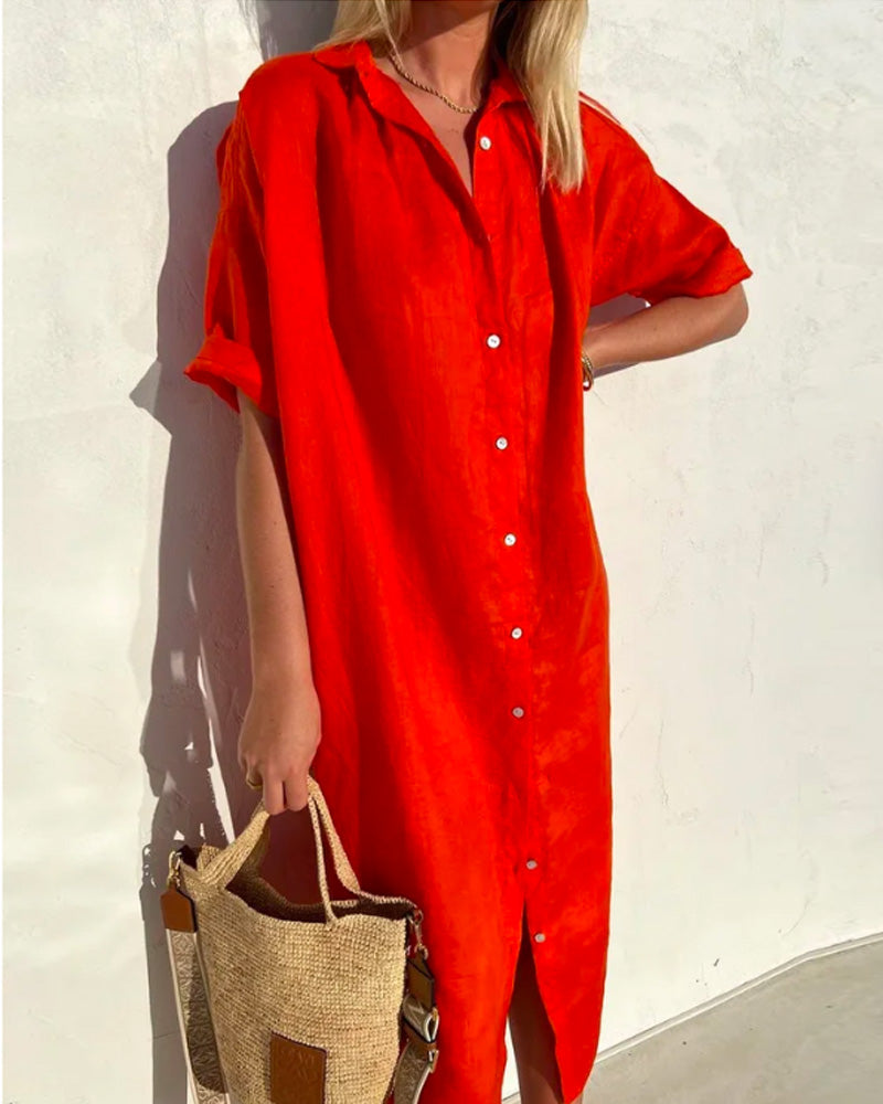 Lory | Womenâs Midi Shirt Dress