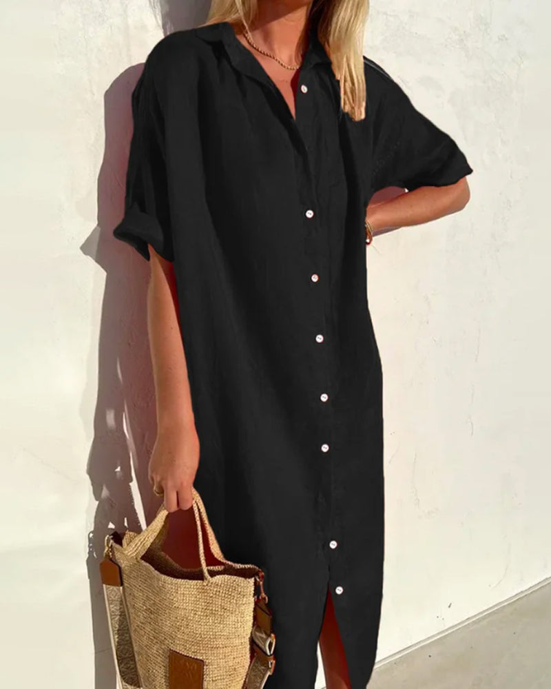 Lory | Womenâs Midi Shirt Dress