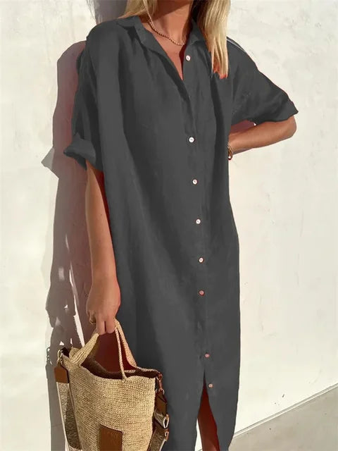 Lory | Women’s Midi Shirt Dress