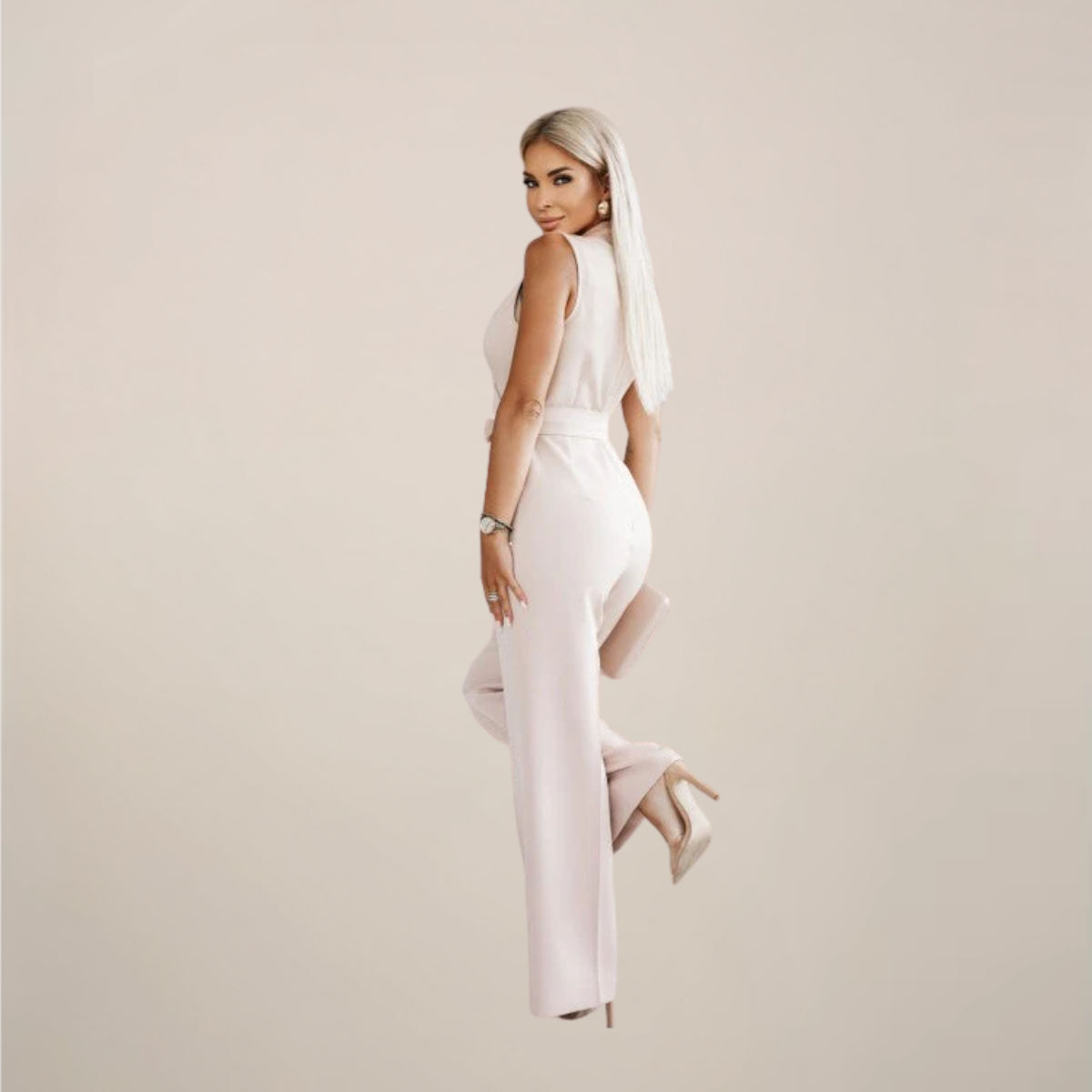 Geia | Women’s Scuba Crepe Wrap Jumpsuit