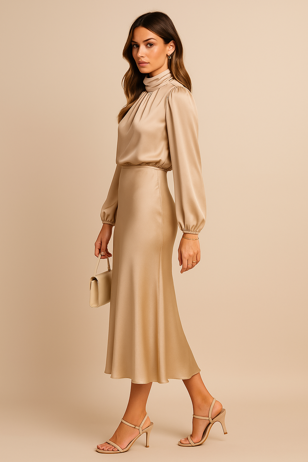 Ash | Womenâs Long Sleeve Midi Dress